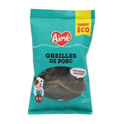 Friandises pour Chien, Oreilles de Porc, X12