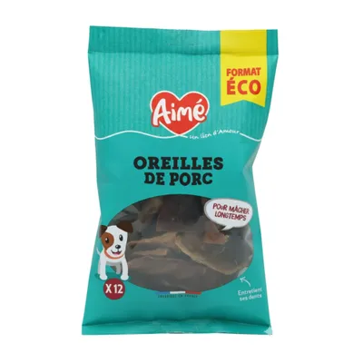 Friandises pour Chien, Oreilles de Porc, X12