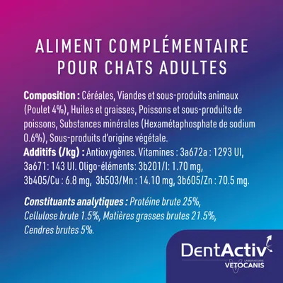DentActiv Action Friandises Dentaires pour Chat, Lot de 10 sachets de 50g DentActiv Action Friandises Dentaires pour Chat, Lot de 10 sachets de 50g
