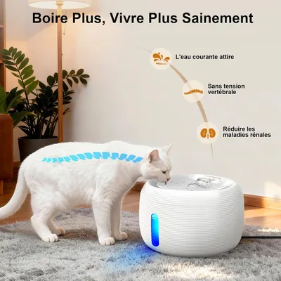 3,5L Pompe 25dB Ultra Silencieuse LED 2 Filtres Filtration Eau