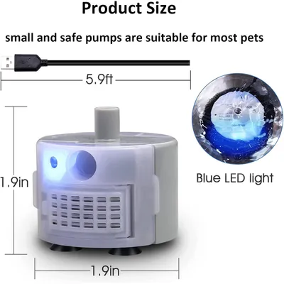 Pompe Inoxydable Chats Pompe Remplacement silencieuse Pompe Chiens Fontaine Pompe Inoxydable Chats Pompe Remplacement silencieuse Pompe Chiens Fontaine