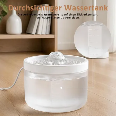 Fontaine à eau 1,8 L avec système de filtration multicouche et circulation Fontaine à eau 1,8 L avec système de filtration multicouche et circulation