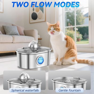 Fontaine à eau pour animaux de compagnie en acier inoxydable de 3,2 L