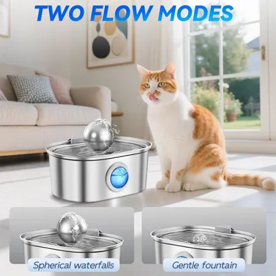 Fontaine à eau pour animaux de compagnie en acier inoxydable de 3,2 L Fontaine à eau pour animaux de compagnie en acier inoxydable de 3,2 L