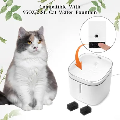 Filtre fontaine chat éponge filtrante carrée pour 2 5 L Filtre fontaine chat éponge filtrante carrée pour 2 5 L