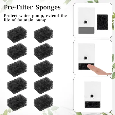 Filtre fontaine chat éponge filtrante carrée pour 2 5 L Filtre fontaine chat éponge filtrante carrée pour 2 5 L
