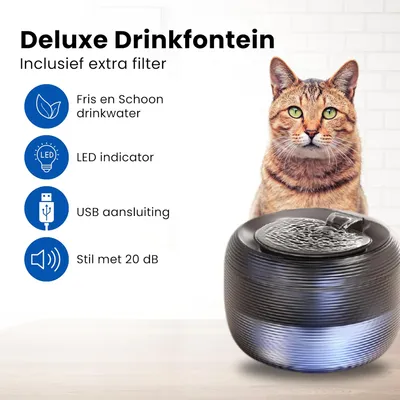 Deluxe Distributeur Silencieuse Noir Fontaine eau chat chien Fontaine eau Deluxe Distributeur Silencieuse Noir Fontaine eau chat chien Fontaine eau