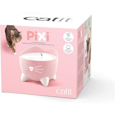 Fontaine eau chat 2 5 L rose