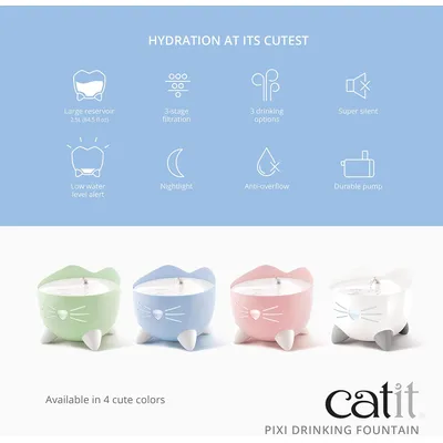 Fontaine eau chat 2 5 L rose Fontaine eau chat 2 5 L rose
