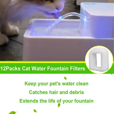 Lot 12 mousses rechange fontaine eau chat chien compatible acier céramique Lot 12 mousses rechange fontaine eau chat chien compatible acier céramique