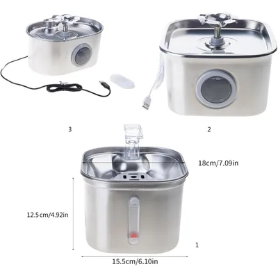 Distributeur électrique automatique 2,6 l animaux domestiques chats chiens Distributeur électrique automatique 2,6 l animaux domestiques chats chiens