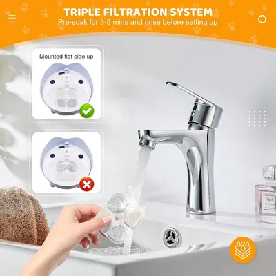 Convient pour Pixi Lot de 6 fontaines pour chat Élément filtrant, Blanc Convient pour Pixi Lot de 6 fontaines pour chat Élément filtrant, Blanc