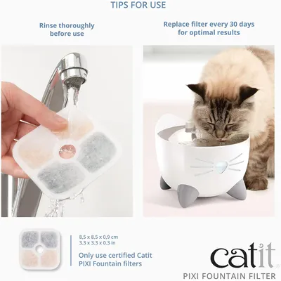 Cat it Pixi Lot de 6 fontaines pour chat, Blanc, 6 Unité (Lot de 1) Cat it Pixi Lot de 6 fontaines pour chat, Blanc, 6 Unité (Lot de 1)