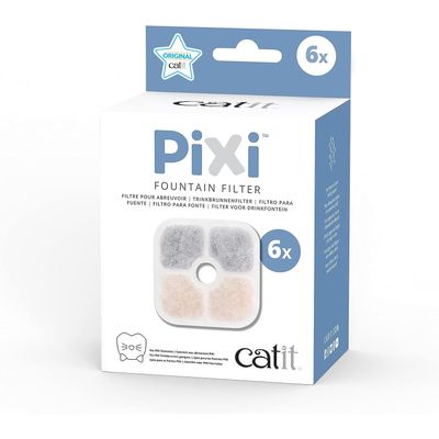 Cat it Pixi Lot de 6 fontaines pour chat, Blanc, 6 Unité (Lot de 1)