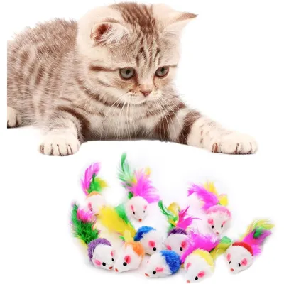 HausPets Lot 10 souris jouet chat hochet couleurs aléatoires HausPets Lot 10 souris jouet chat hochet couleurs aléatoires
