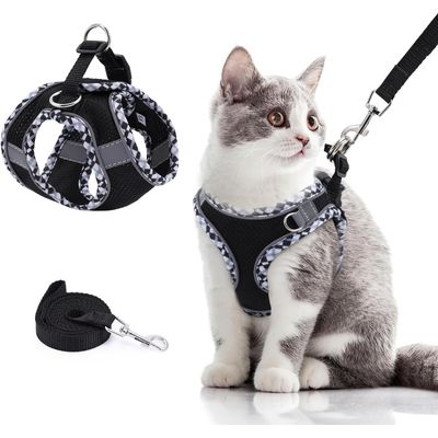 HausPets Harnais chat noir XXS anti-évasion
