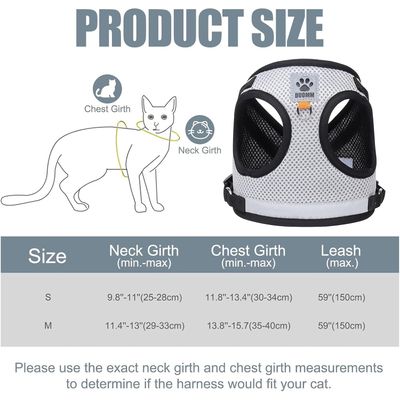 HausPets Harnais chat rose ajustable toutes tailles
