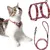 HausPets Harnais+Laisse chat S rouge 145cm