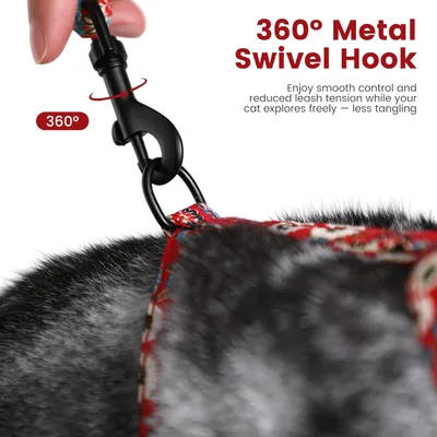 HausPets Harnais+Laisse chat S rouge 145cm