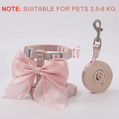 HausPets Harnais+Laisse petit animal gris/rose S