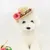 HausPets Strohhut Hund Katze Rosa Blume