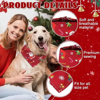 HausPets 3er Set Rentier-Stirnbänder Hunde Katzen Rot Braun