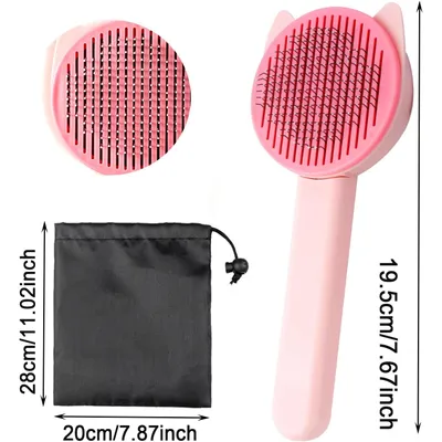 HausPets Brosse Auto-nettoyante avec Sac de Rangement pour Animaux HausPets Brosse Auto-nettoyante avec Sac de Rangement pour Animaux