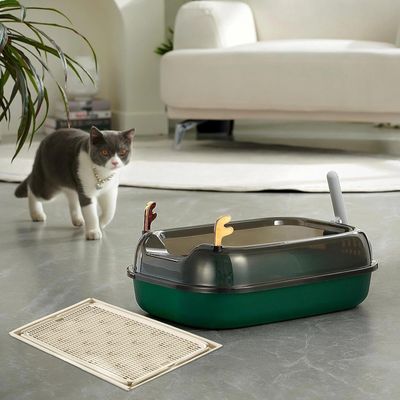 Tapis litière double couche - Anti-dérapant, grand format, étanche