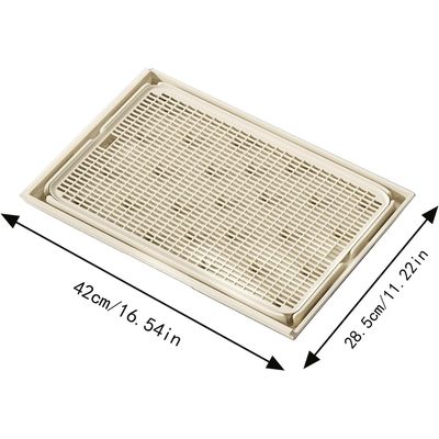 Tapis litière double couche - Anti-dérapant, grand format, étanche