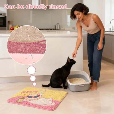 Tapis anti-dérapant pour bac litière - Réutilisable, toutes races Tapis anti-dérapant pour bac litière - Réutilisable, toutes races