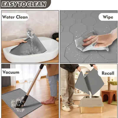 Tapis litière silicone XL 96x66 cm - Imperméable, durable Tapis litière silicone XL 96x66 cm - Imperméable, durable