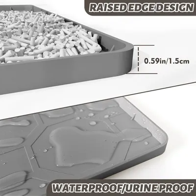 Tapis litière silicone XL 96x66 cm - Imperméable, durable Tapis litière silicone XL 96x66 cm - Imperméable, durable