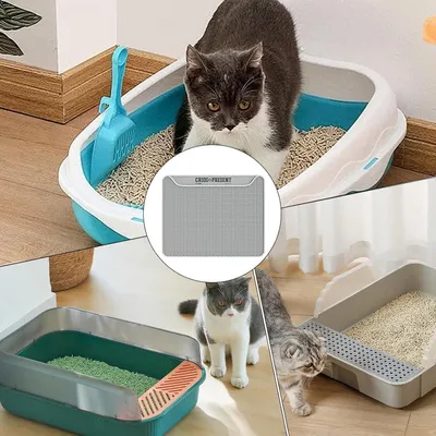 Tapis litière anti-dispersion - Double couche, facile nettoyage Tapis litière anti-dispersion - Double couche, facile nettoyage