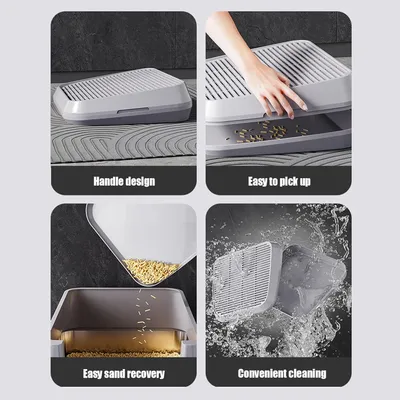 Rampe bac litière anti-tracking - Double couche, intérieur/extérieur Rampe bac litière anti-tracking - Double couche, intérieur/extérieur