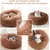 HausPets Panier Chat Chien Rond Peluche Anti-Stress Donut Lavable Café S
