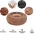 HausPets Panier Chat Chien Rond Peluche Anti-Stress Donut Lavable Café S