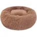 HausPets Plüsch-Katzenbett Anti-Stress Donut Waschbar Braun S