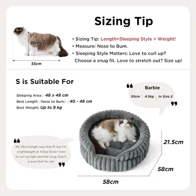 HausPets Lit Rond Lavable pour Chat et Chien HausPets Lit Rond Lavable pour Chat et Chien