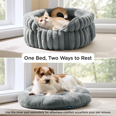 HausPets Lit Rond Lavable pour Chat et Chien HausPets Lit Rond Lavable pour Chat et Chien
