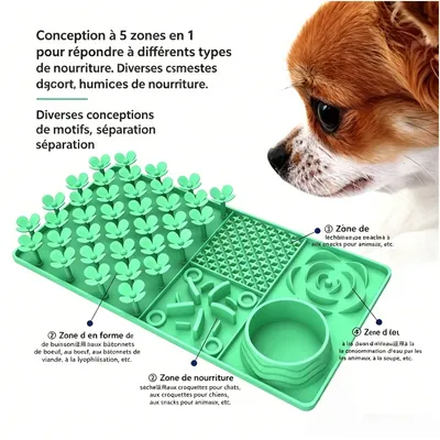 HausPets Nappe de léchage pour chiens et chats, verte