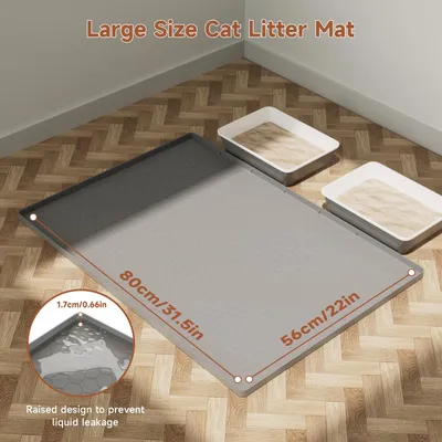 HausPets Tapis Litière Chat Silicone Antidérapant Imperméable XL HausPets Tapis Litière Chat Silicone Antidérapant Imperméable XL