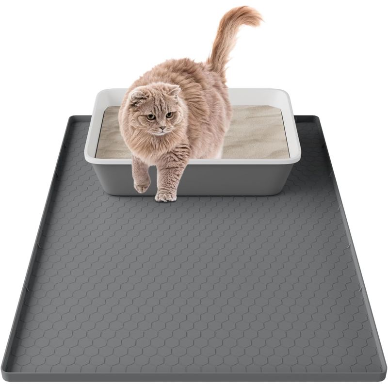 HausPets Katzenstreu-Matte aus Silikon, Rutschfest und Wasserdicht XL