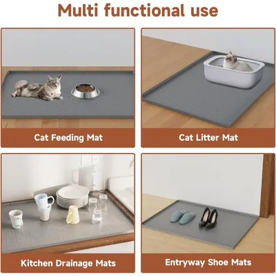 HausPets Tapis Litière Chat Silicone Antidérapant Imperméable XL HausPets Tapis Litière Chat Silicone Antidérapant Imperméable XL