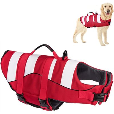HausPets gilet sauvetage chien réglable poignée souple rouge taille M