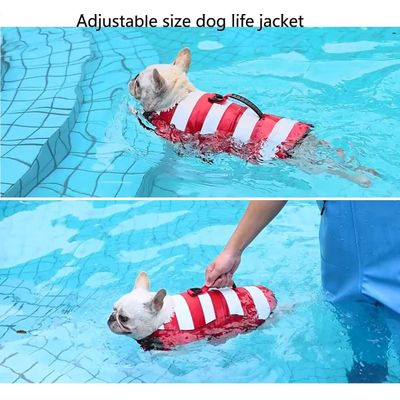 HausPets Chaleco salvavidas ajustable para perros asa suave, rojo, talla M