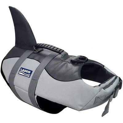 HausPets gilet sauvetage chien réglable poignée gris taille S