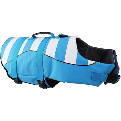HausPets gilet sauvetage chien flottabilité mer lac poignée souple bleu S