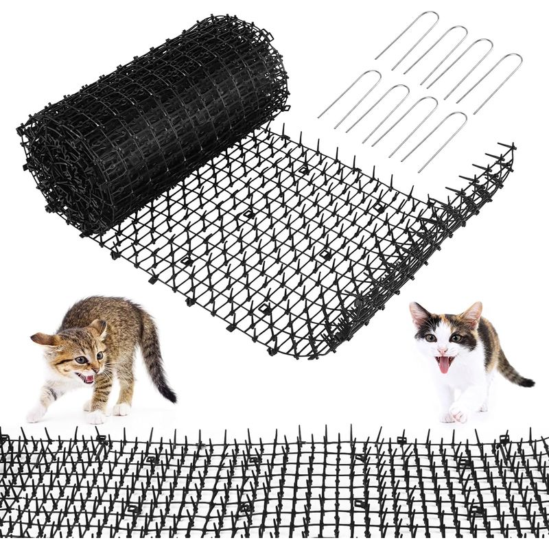 HausPets Katzenschutzmatte mit Plastikspitzen für Garten 4x0,3m