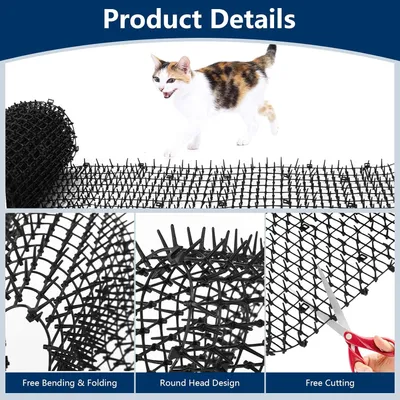 HausPets Tapis Anti-Chat Picots Plastique Protection Jardin 4x0,3m HausPets Tapis Anti-Chat Picots Plastique Protection Jardin 4x0,3m