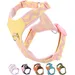 Rosa Hundegeschirr für kleine Hunde, XS, Anti-Zug-Geschirr, 2 Leinenclips